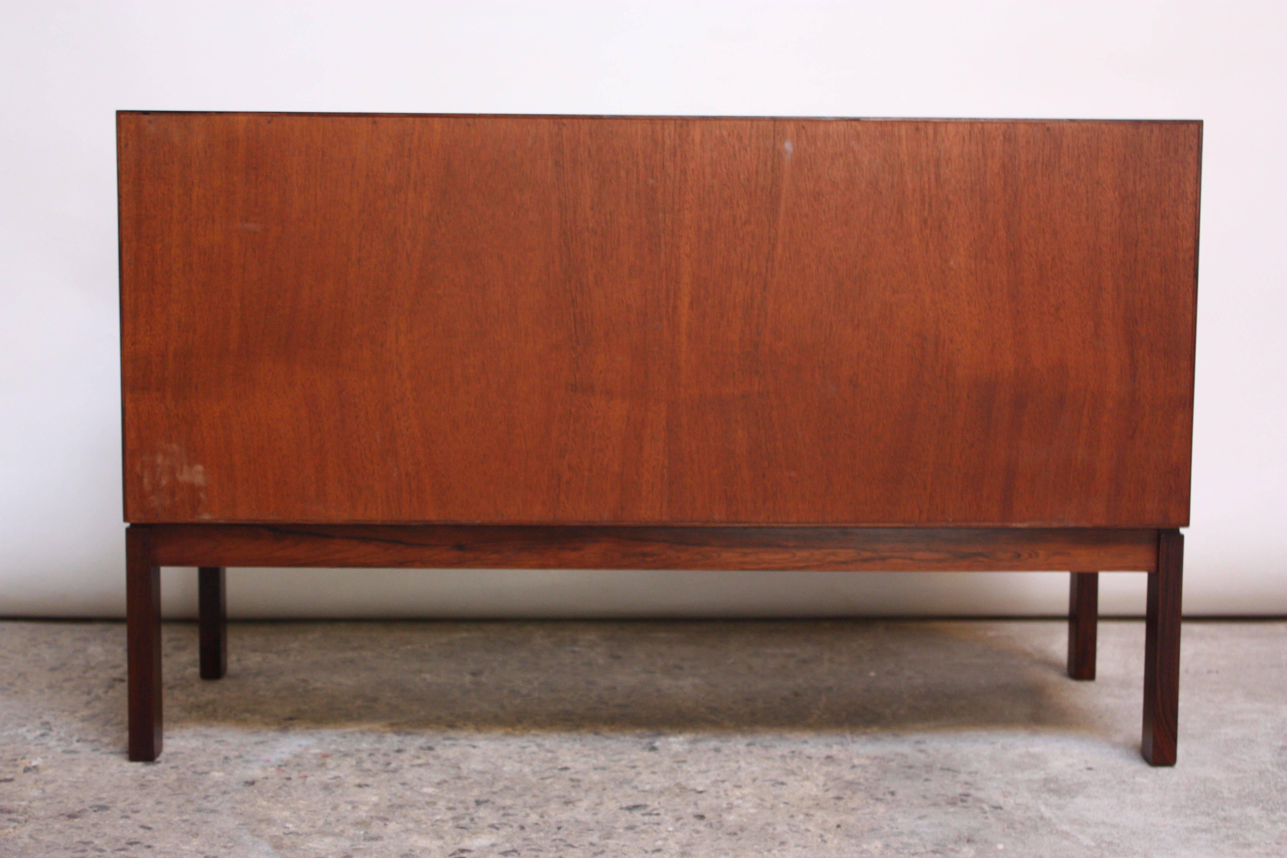 Petite Danish Modern Bookmatched Rosewood Cabinet 5