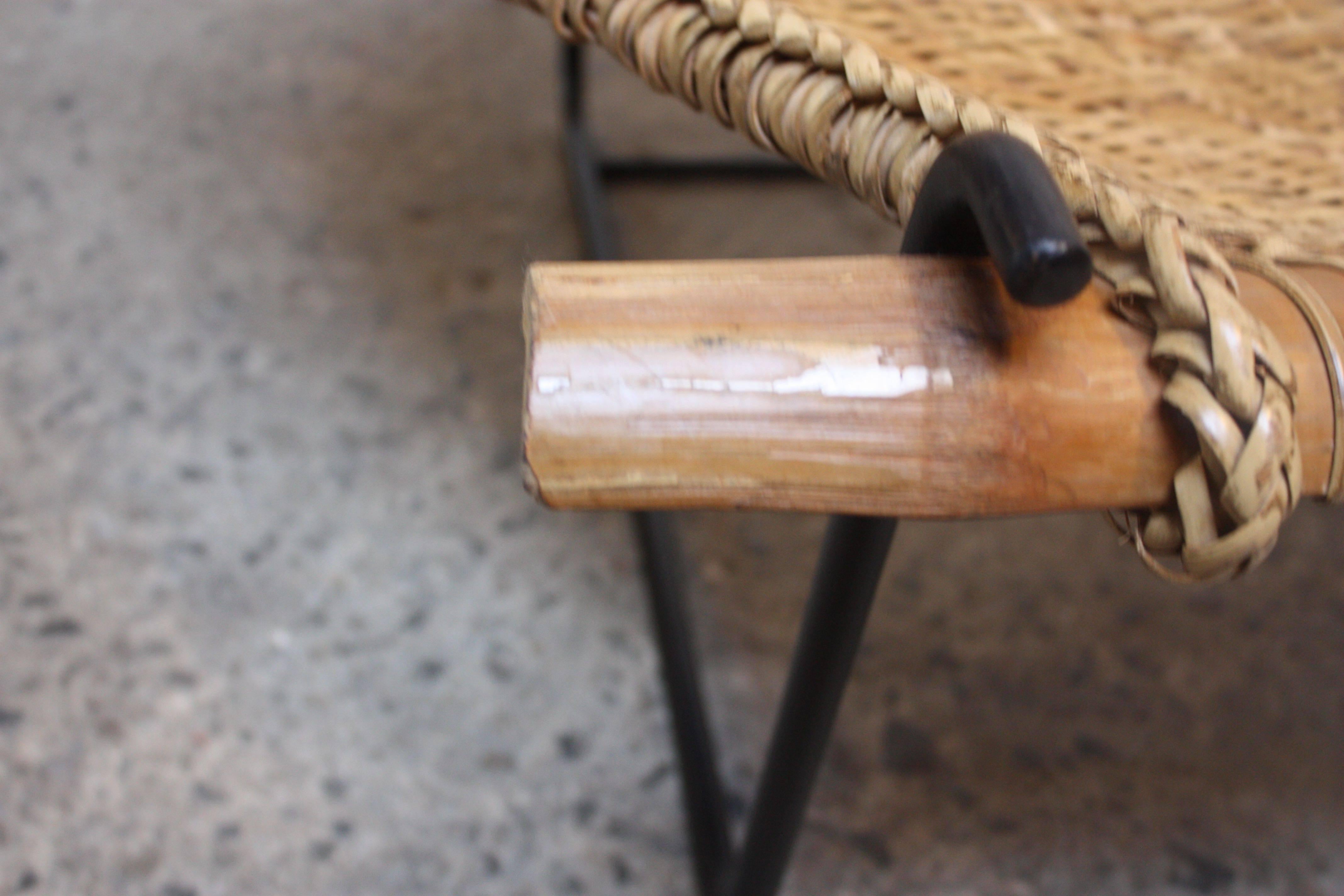 Philippine John Risley 'Duyan' Rattan and Iron Sling Chair