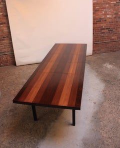 Milo Baughman Mixed Wood Dining Table for Directional