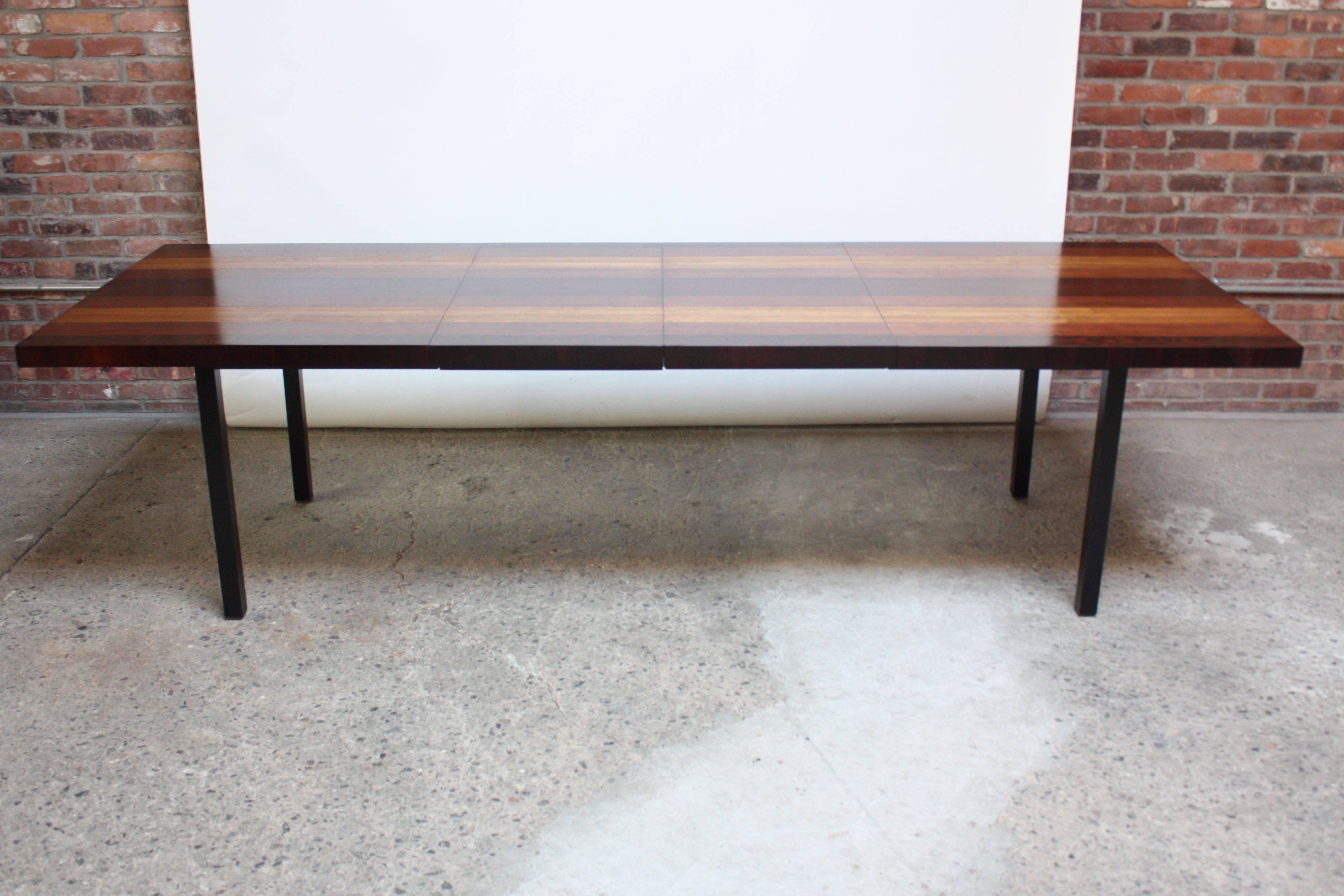 Milo Baughman Mixed Wood Dining Table for Directional In Excellent Condition In Brooklyn, NY