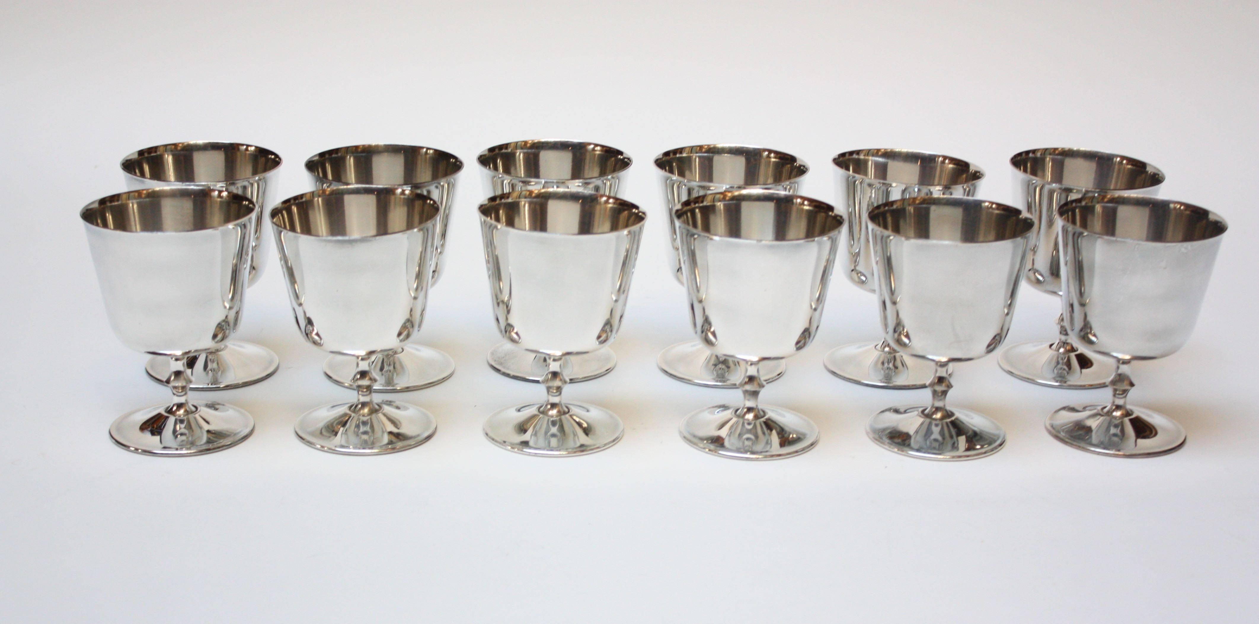 silver plate goblets