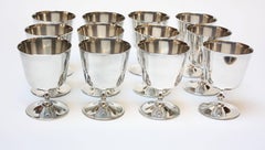 Set of 12 Italian Silver Plated Goblets