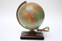 1950s Replogle Glass Illuminated Precision Globe