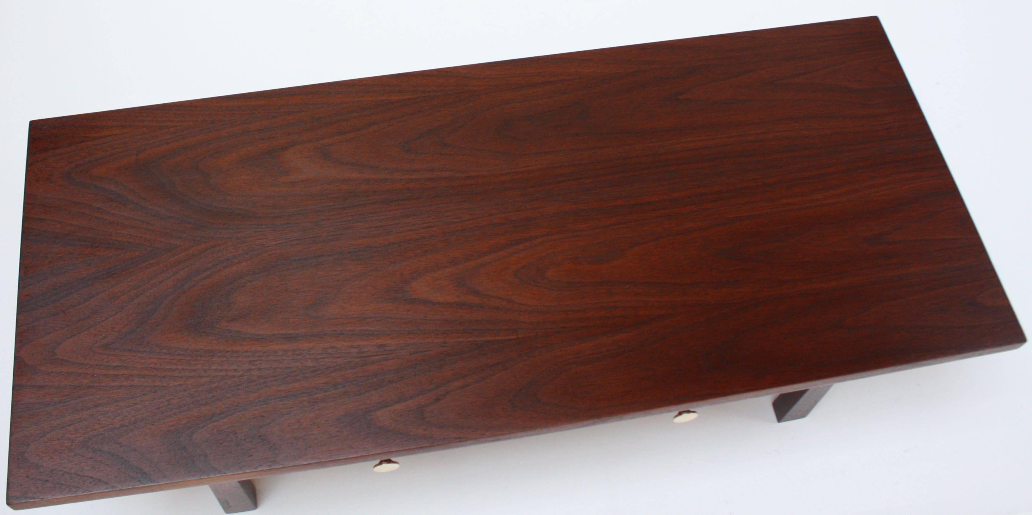 Mid-20th Century Midcentury American Modern Walnut Jewelry Chest For Sale