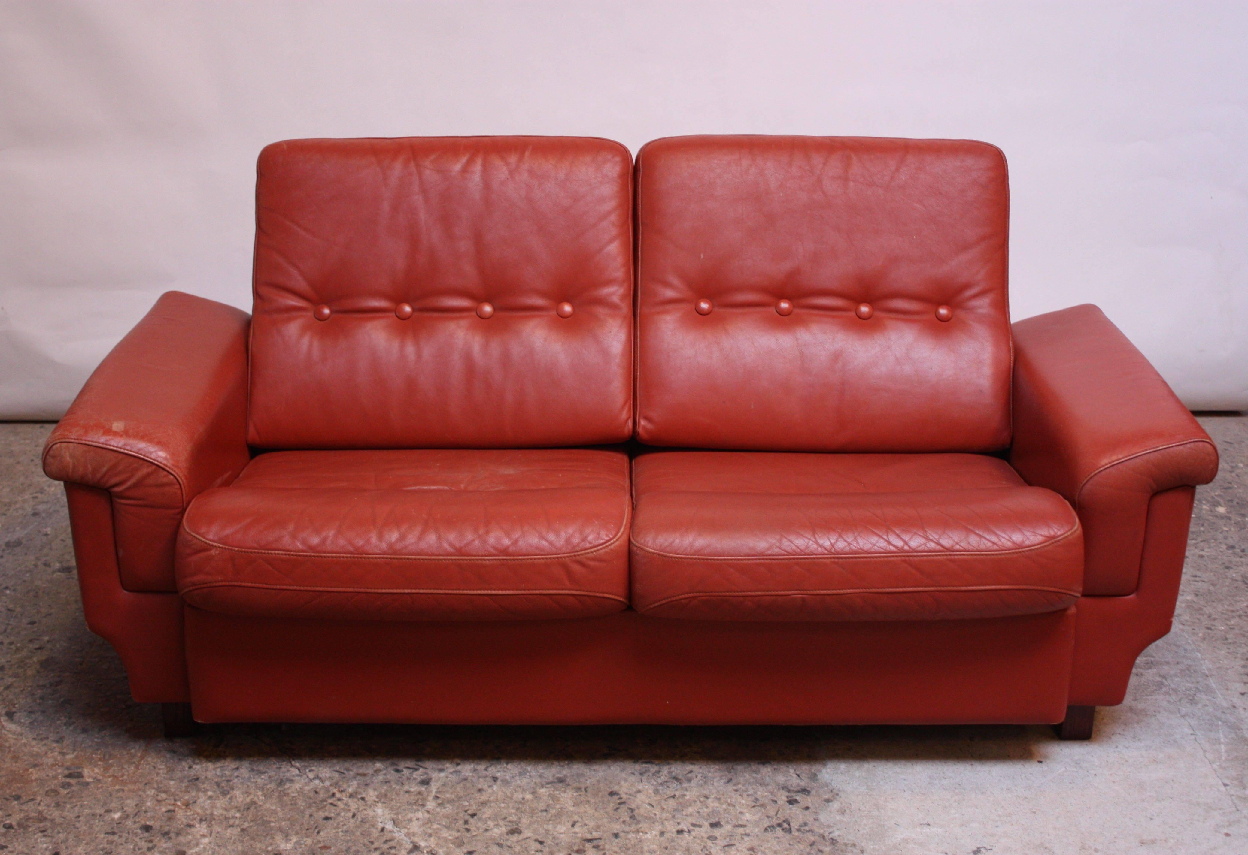 coral loveseat