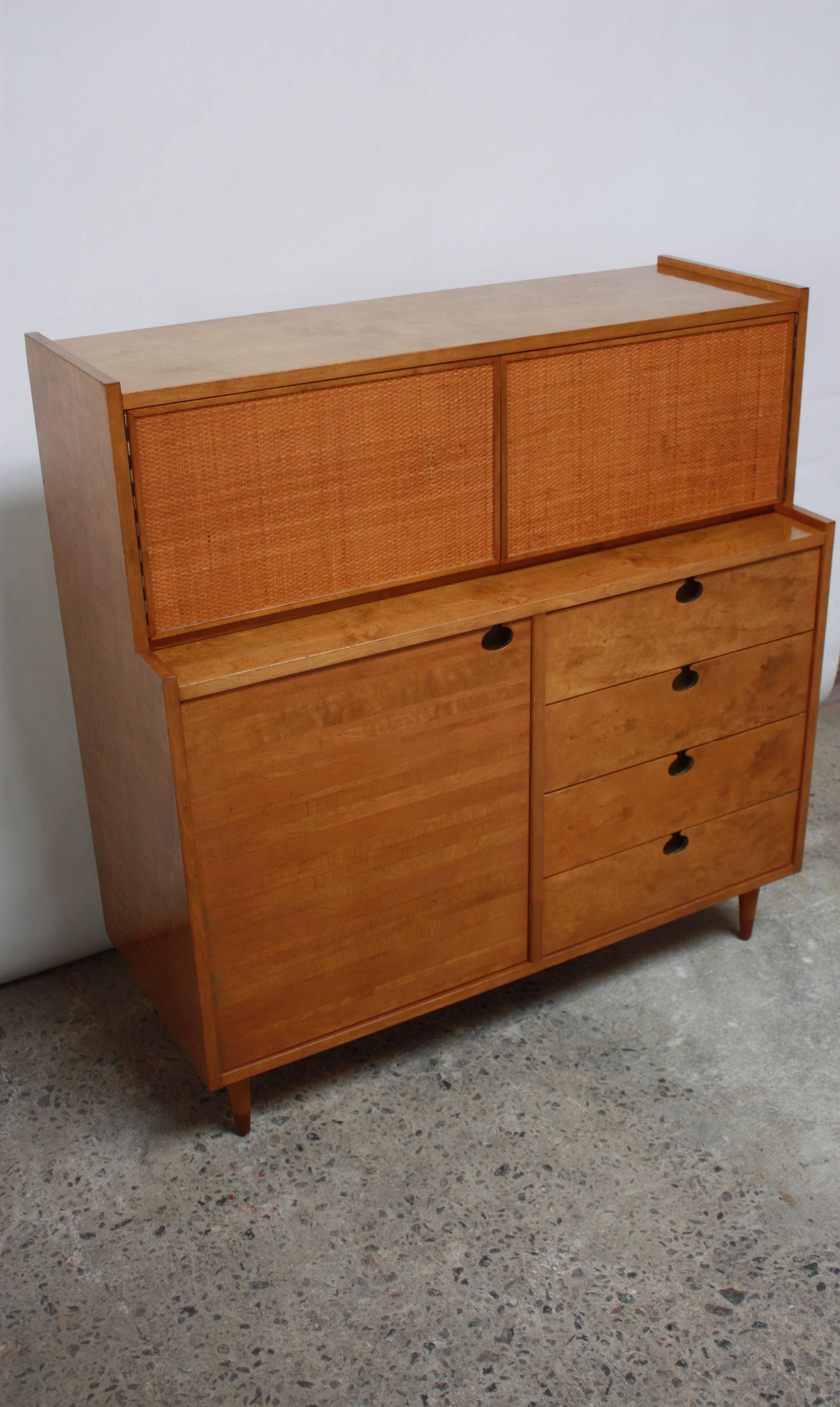 Swedish Edmond J. Spence Cabinet in Maple and Cane