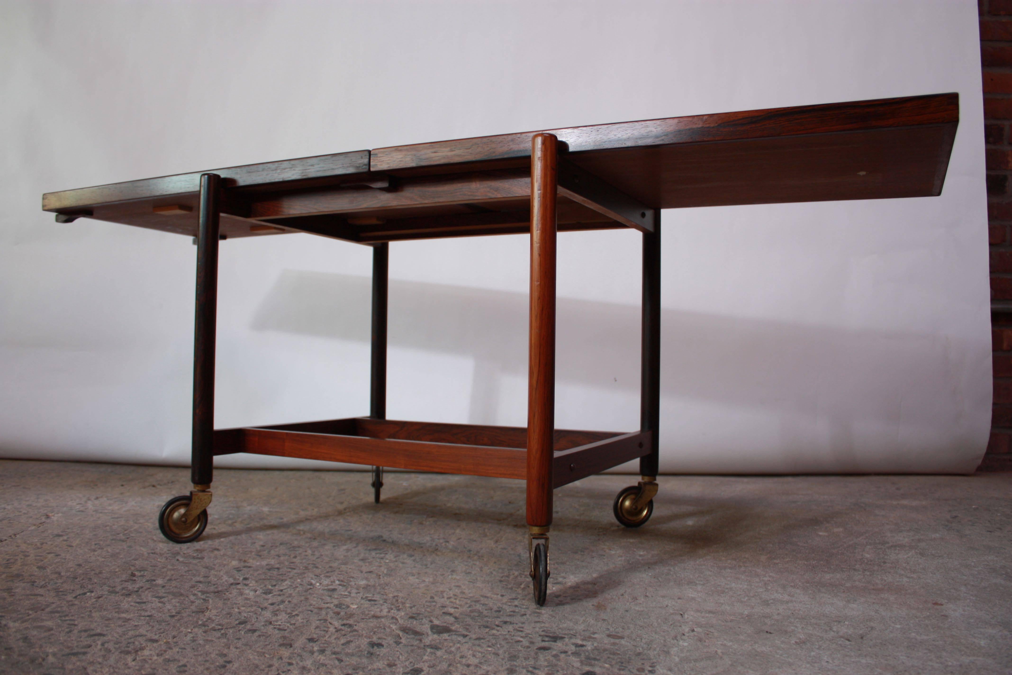 Mid-Century Modern Poul Hundevad Rosewood Modular Bar Cart