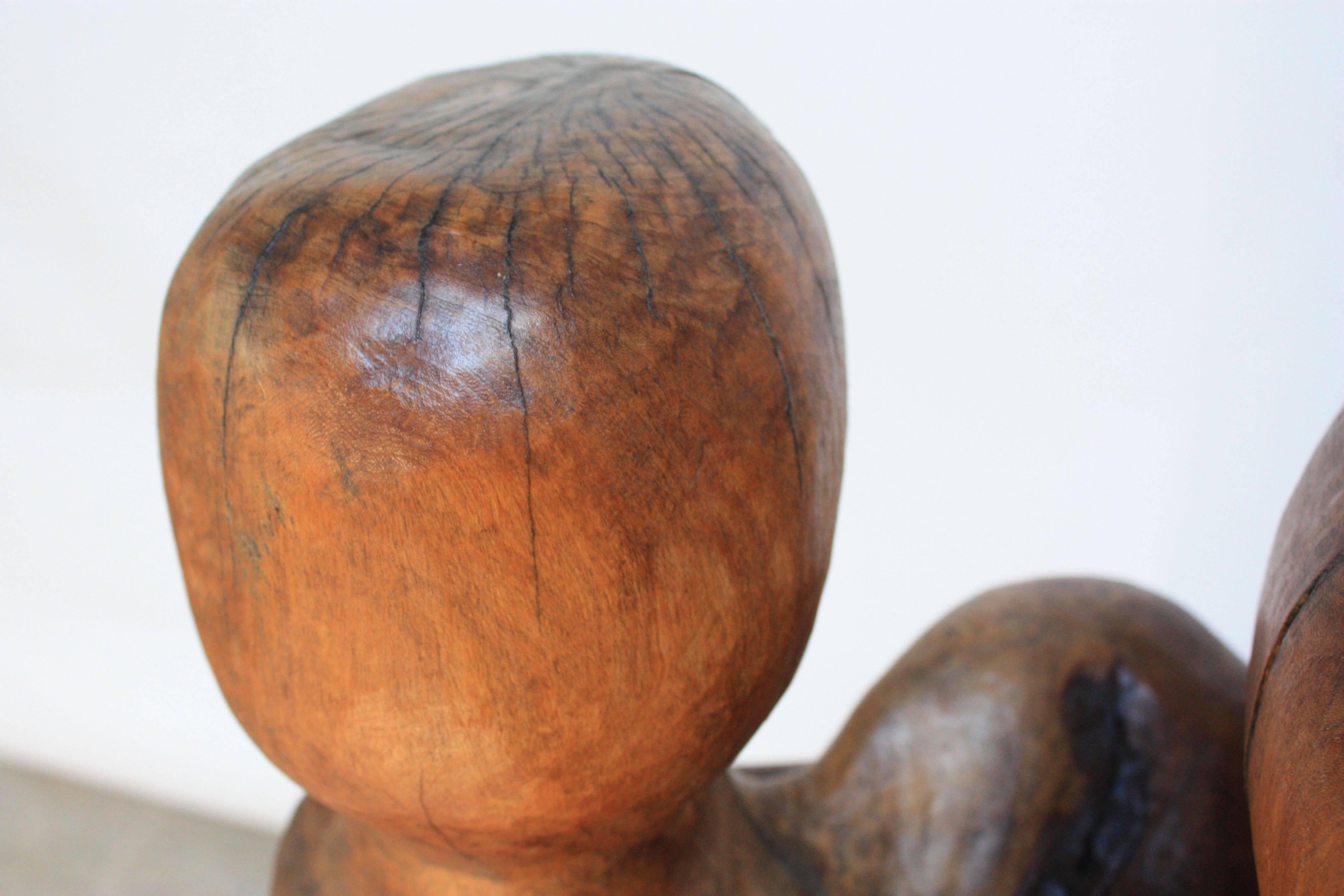 Free-Form Burl Wood 'Head' Sculpture 2