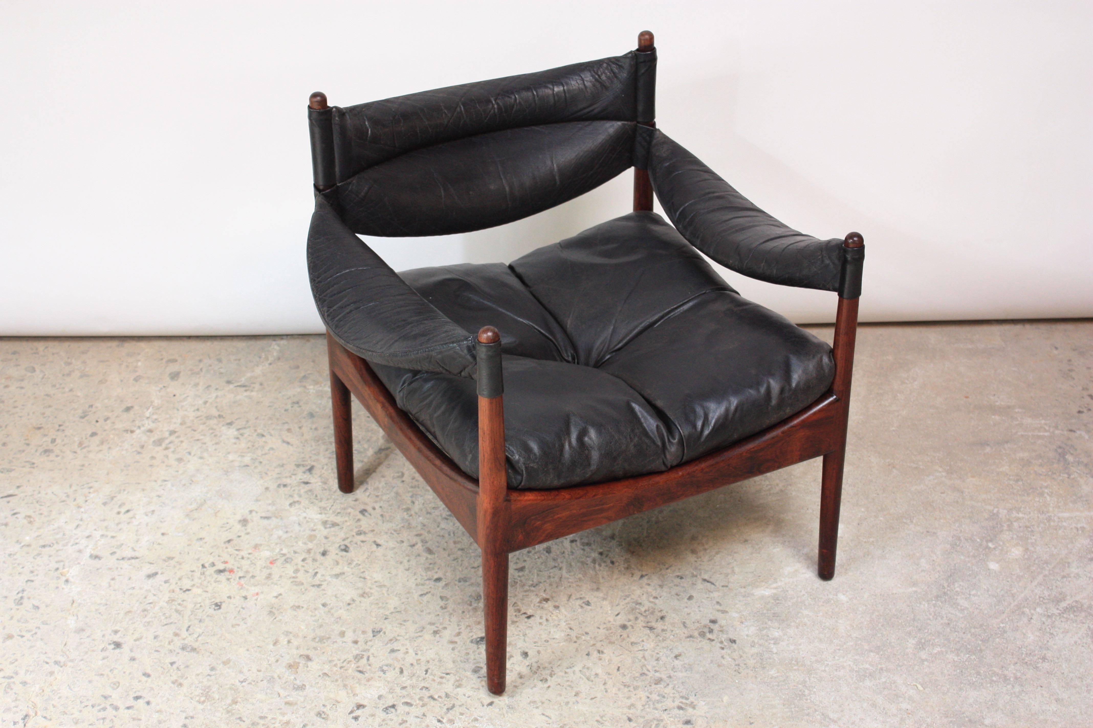 Set of Four Kristian Solmer Vedel 'Modus' Rosewood Lounge Chairs  2