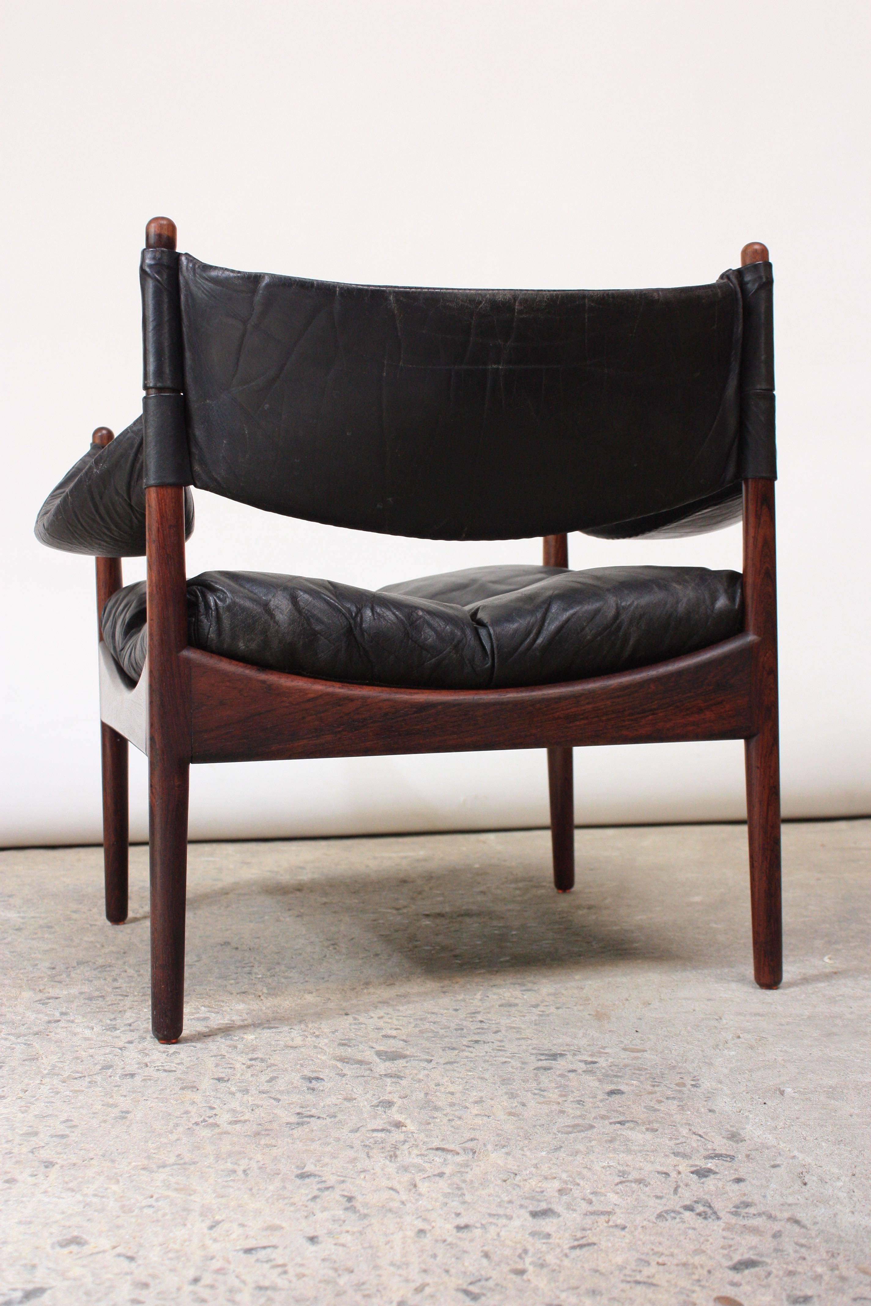 Danish Set of Four Kristian Solmer Vedel 'Modus' Rosewood Lounge Chairs 