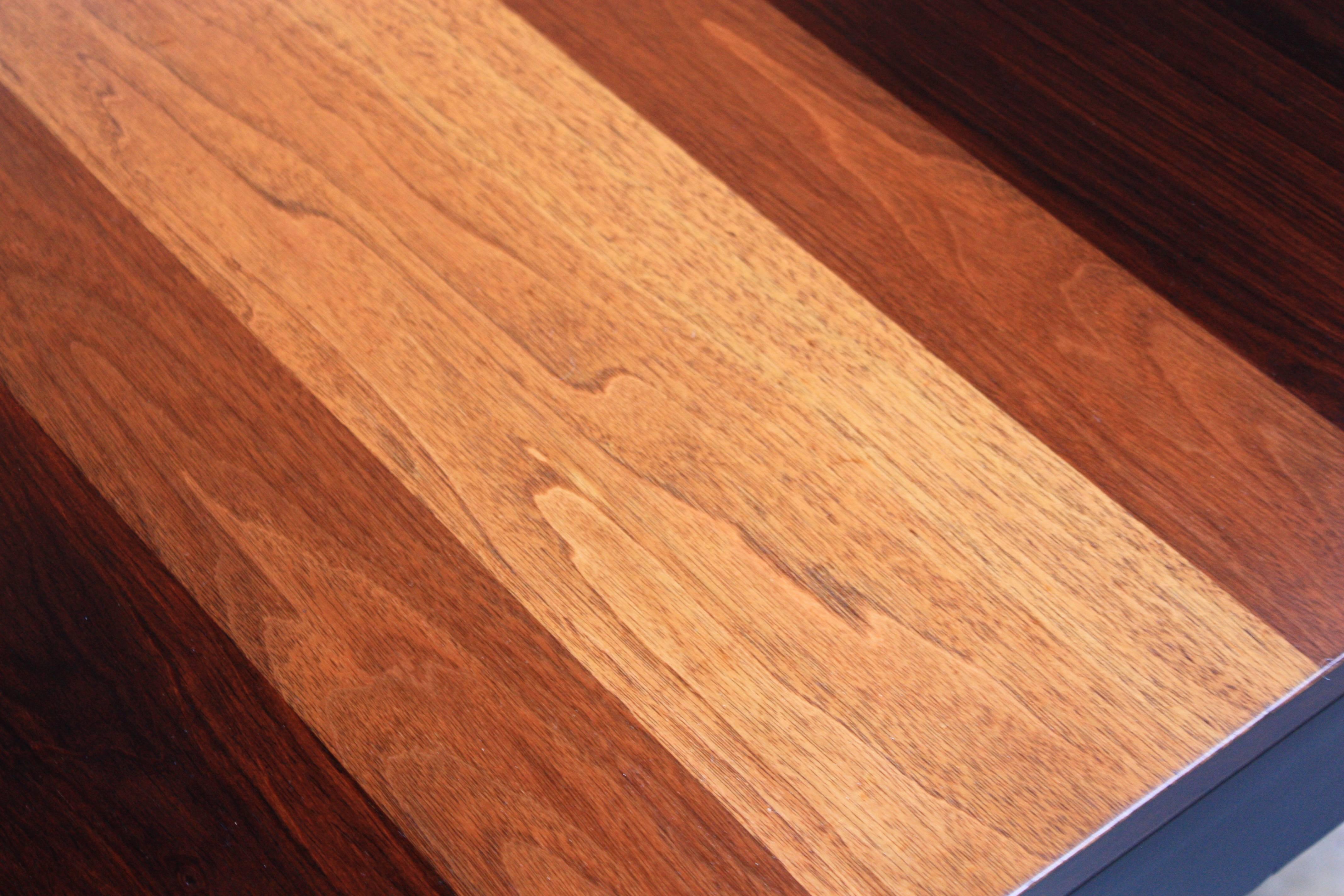 Oak Milo Baughman Mixed-Wood Dining Table for Directional