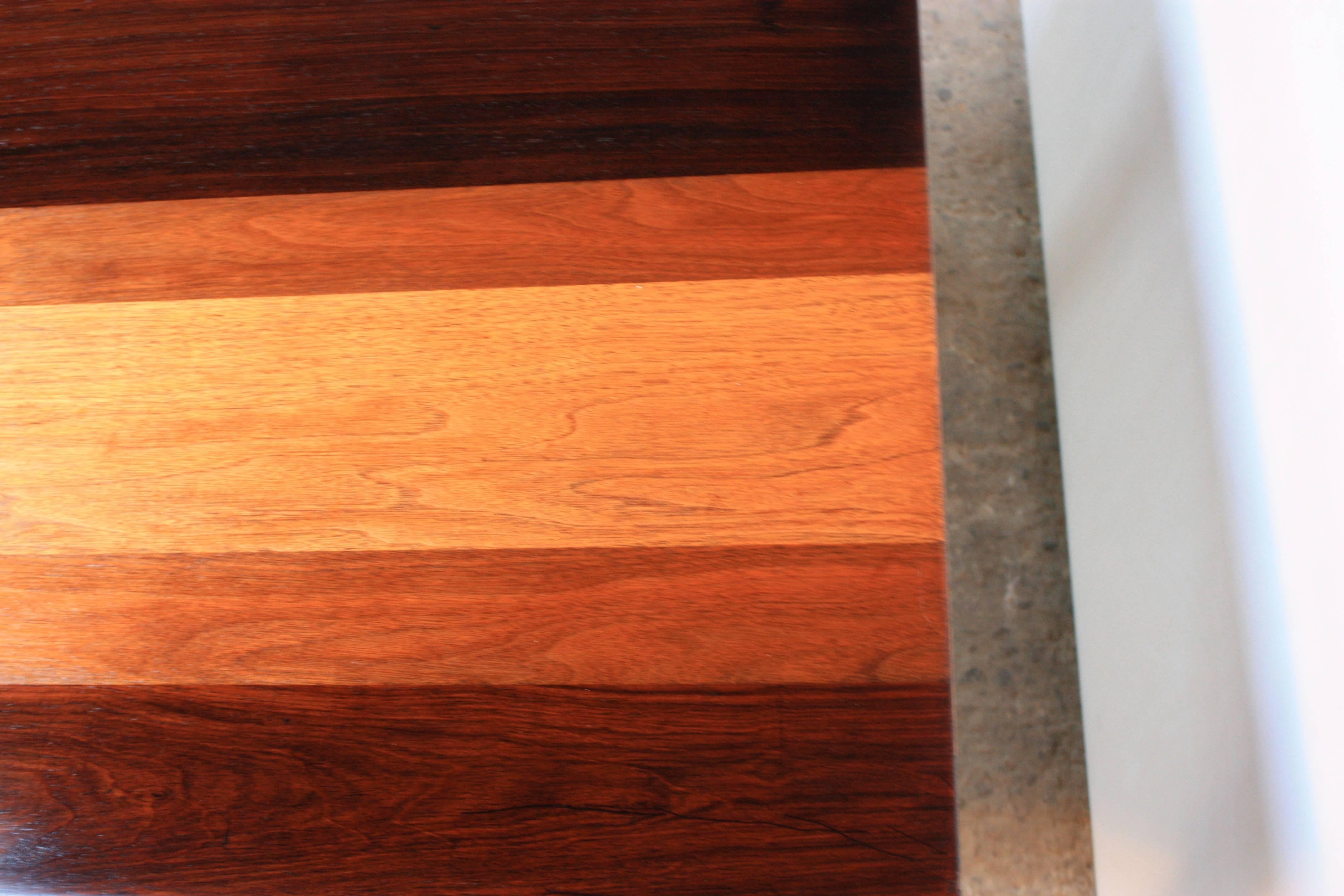 American Milo Baughman Mixed-Wood Dining Table for Directional
