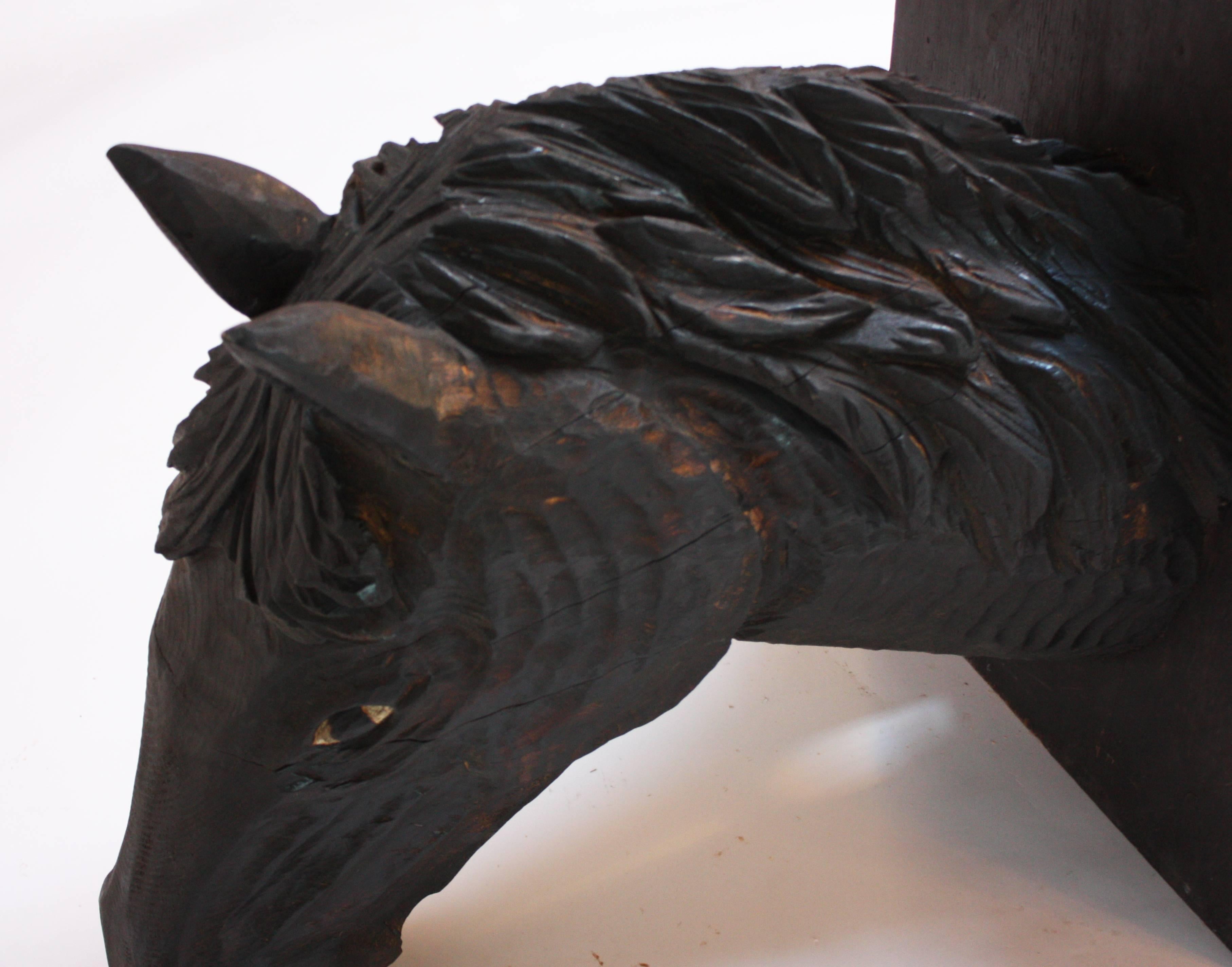Mountable Hand-Carved Horse Head Trade Sign 1
