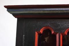 Charming Folk Art Curio Cabinet with Original Paint