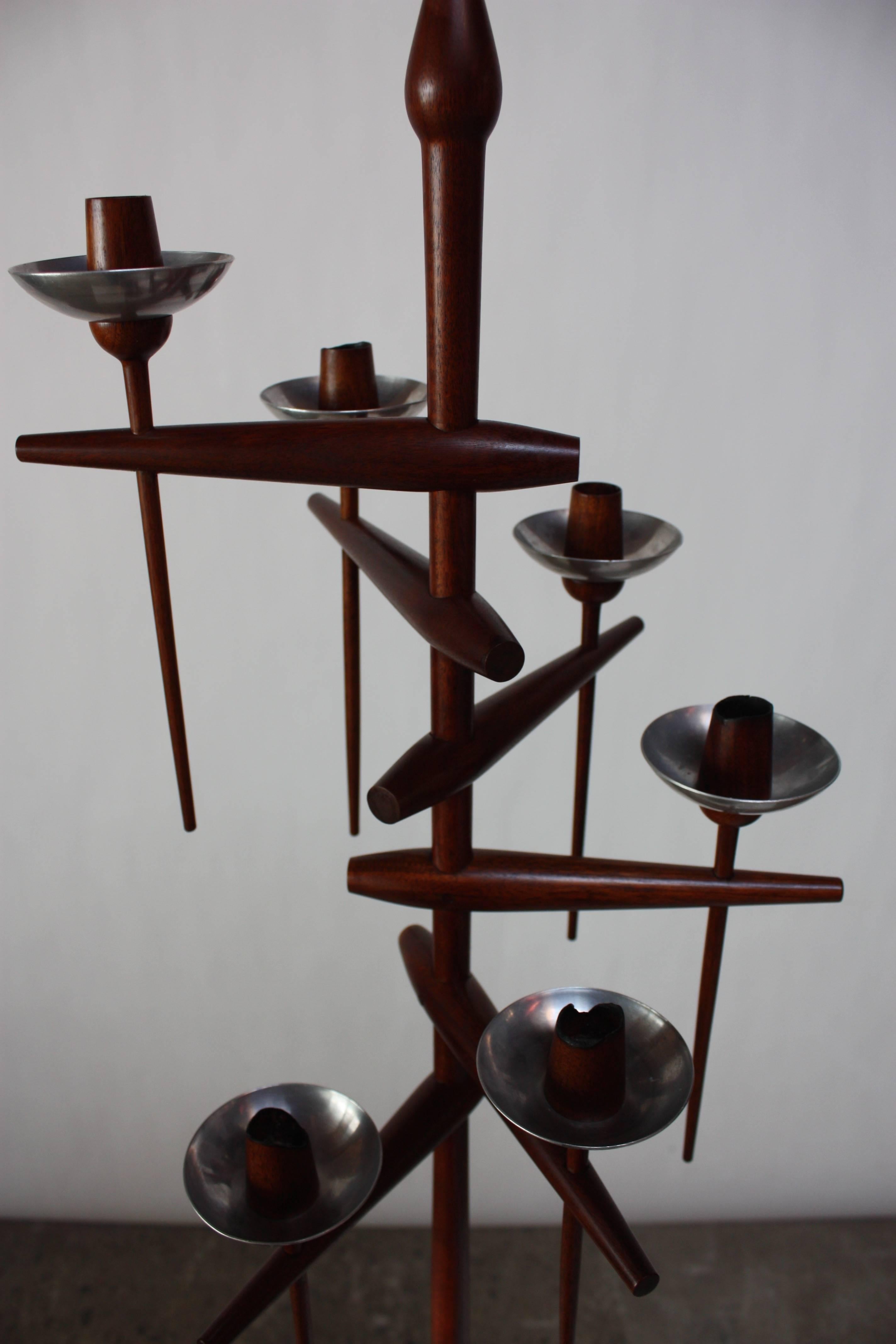 American Floor Candelabrum by Herbert Simonson for James Martin For Sale