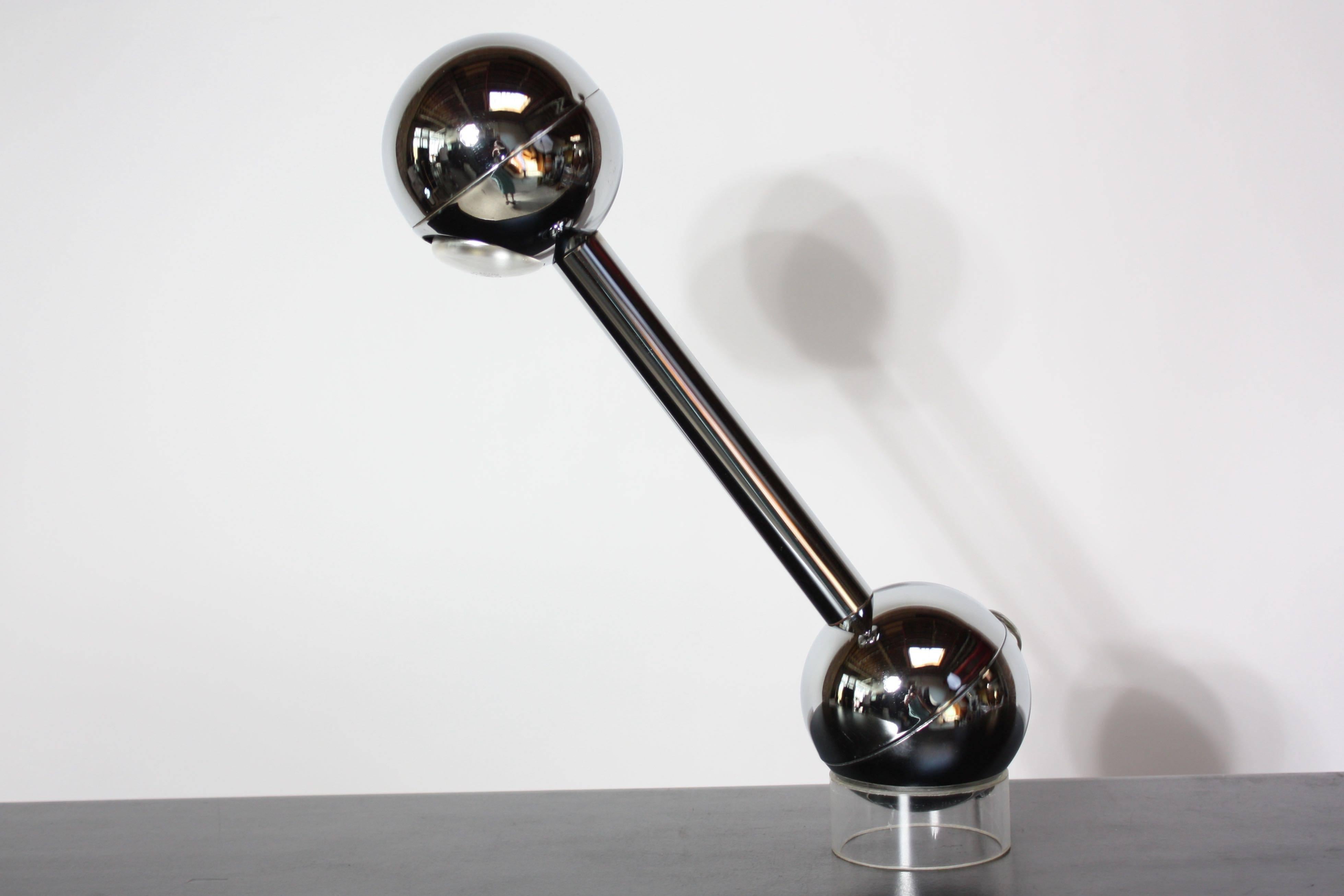 Mid-Century Modern Pierre Cardin Chrome Pivoting Table Lamp