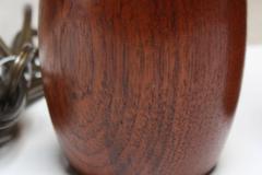 Pair of Petite Sculptural Danish Teak Tables Lamps