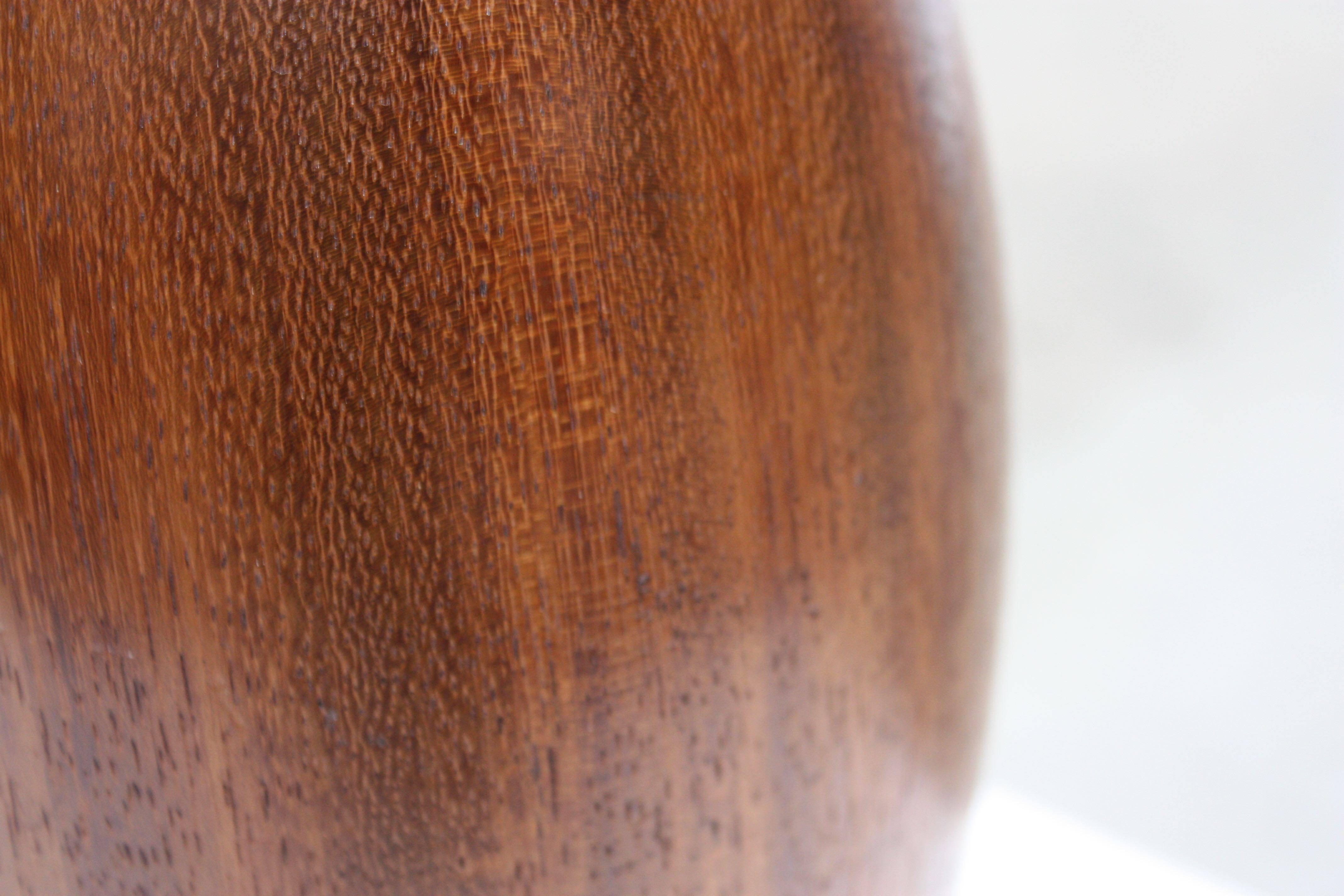 Mid-Century Turned Koa Wood Table Lamp In Excellent Condition In Brooklyn, NY