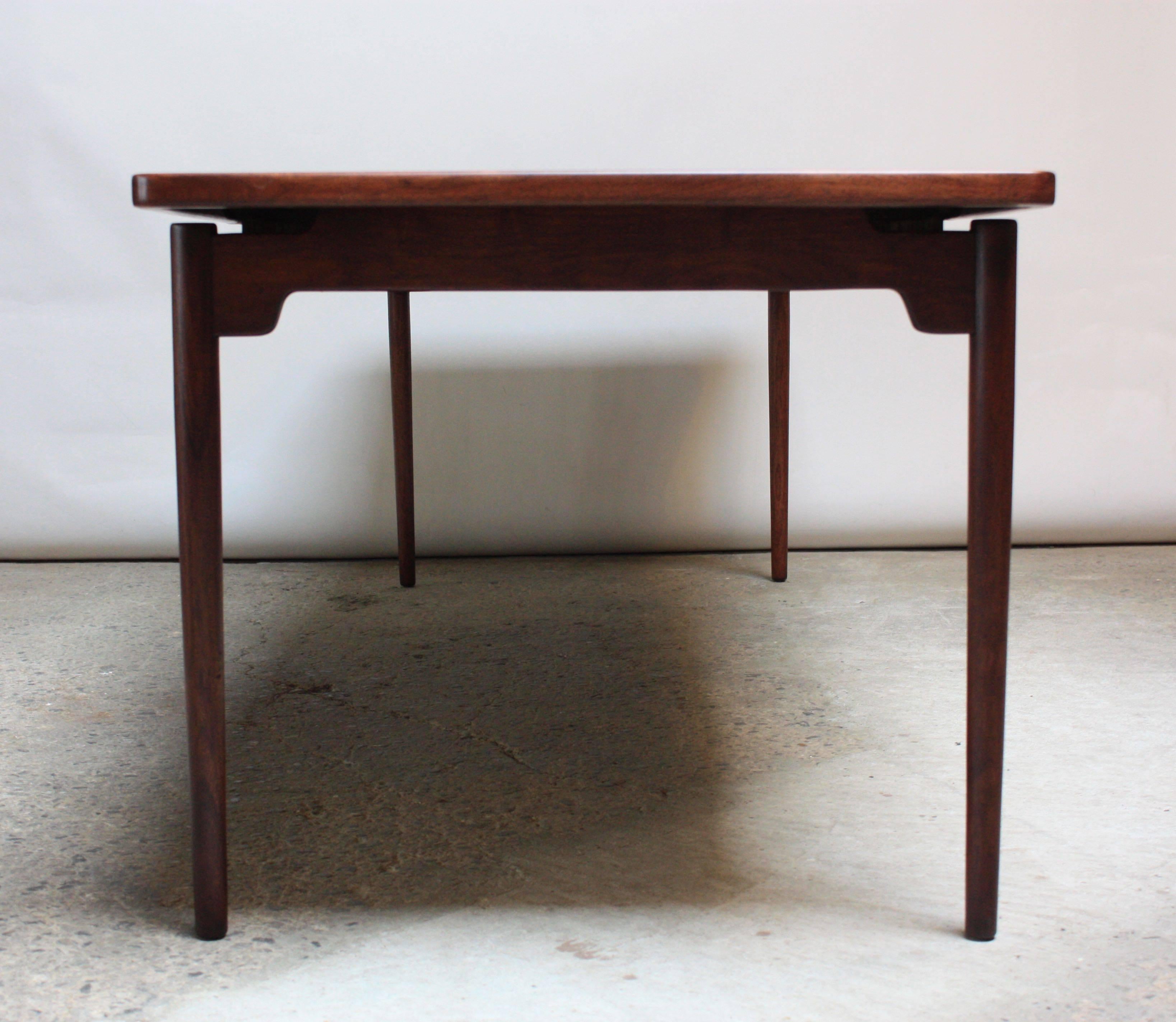 Mid-Century Modern Jens Risom Walnut Dining Table