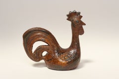 Sculpture vintage en céramique représentant un coq, conçue par Aldo Londi pour Bitossi