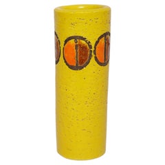 Vaso vintage Bitossi Petite giallo con motivo geometrico di Rosenthal Netter