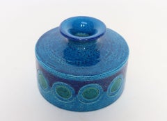 Vase vintage italien moderne en céramique « Ikano » de la collection Rimini Blu, créé par Aldo Londi pour Bitossi