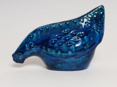 Oiseau « Rimini Blu » vintage d'Aldo Londi pour Bitossi Ceramic, commandé par Merck
