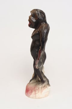 Vintage 1920s Carved and Painted Chalkware King Kong Sculpture