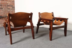 Brazilian Modern Kilin Lounge Chairs in Leather & Jacaranda by Sergio Rodrigues