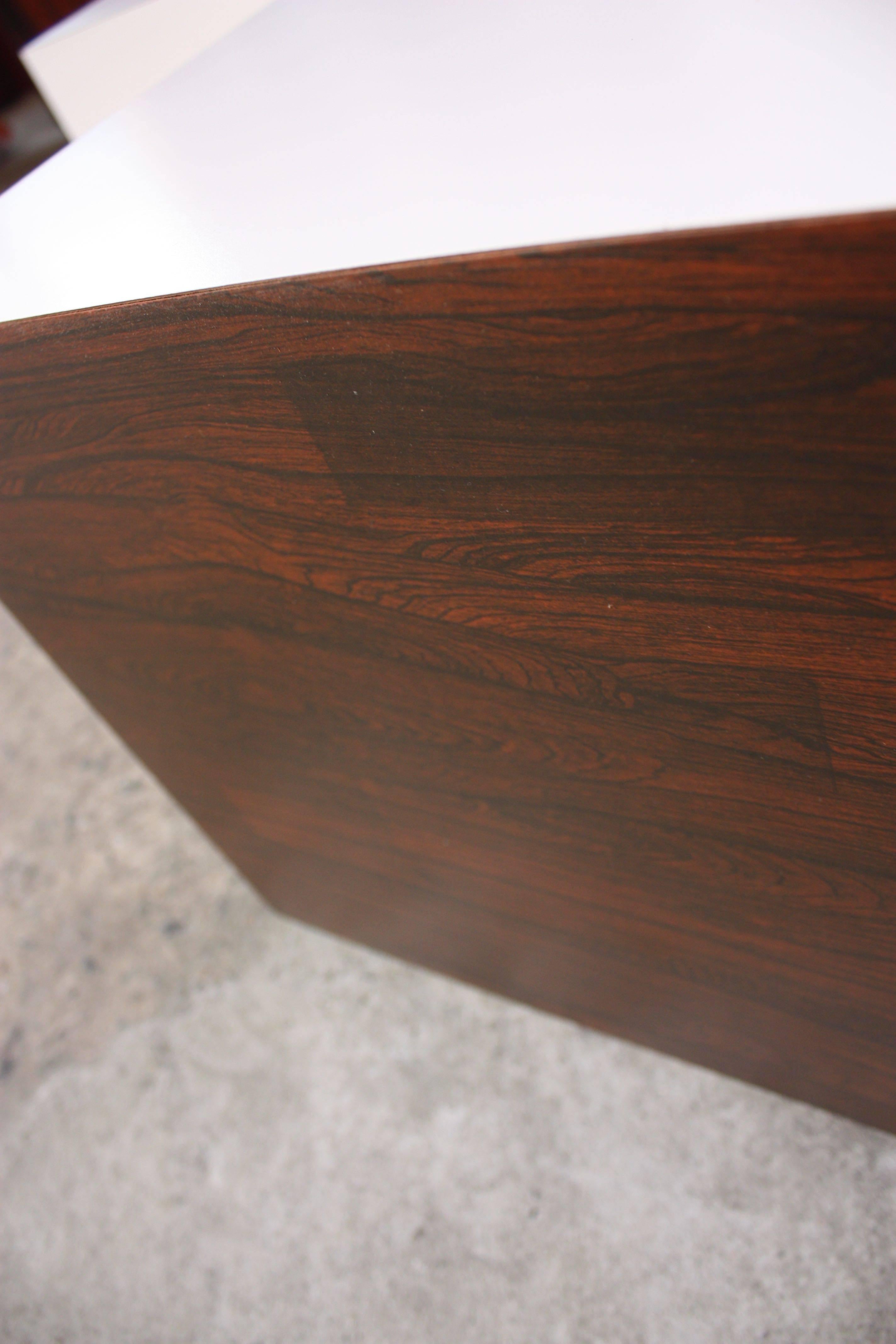 Diminutive Rosewood and Laminate Cube End Tables 2