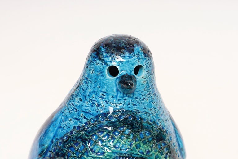 Large Vintage Italian Rimini Blu Ceramic Penguin by Aldo Londi for