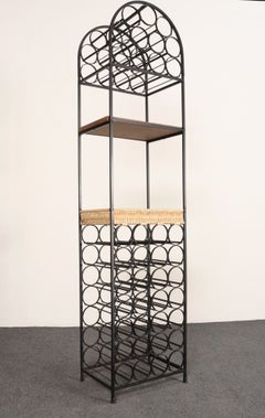Mid-Century Modern 39-Bottle Iron Wine Rack by Arthur Umanoff for Shaver Howard