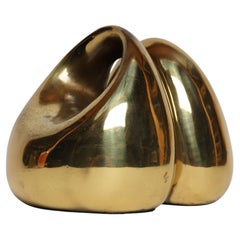 Vintage Brass Finish "Orb" Bookends by Ben Seibel for Jenfred Ware