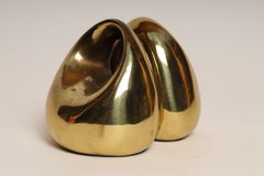 Vintage Brass Finish "Orb" Bookends by Ben Seibel for Jenfred Ware