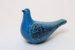 Colombe / oiseau vintage en céramique « Rimini Blu » italienne, créé par Aldo Londi pour Bitossi