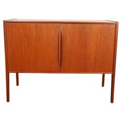 Danish Modern Petite Teak Media Cabinet by Kai Kristiansen for Aksel Kjersgaard