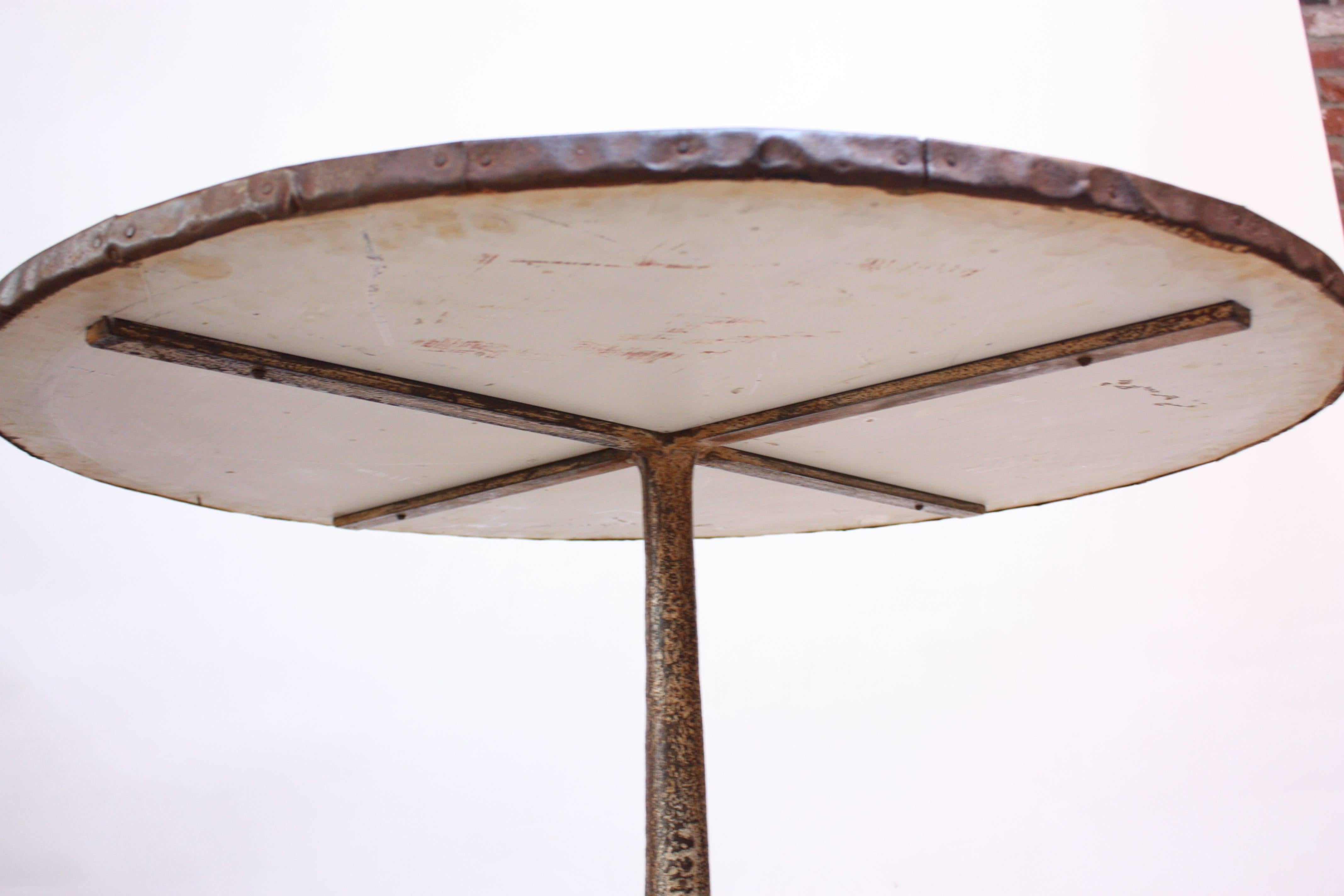American Mid-20th Century Mixed-Metal Nautical 'Anchor' Dining Table For Sale