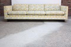 Mid-Century 'Floating' Walnut Sofa in Jack Lenor Larsen Fabric