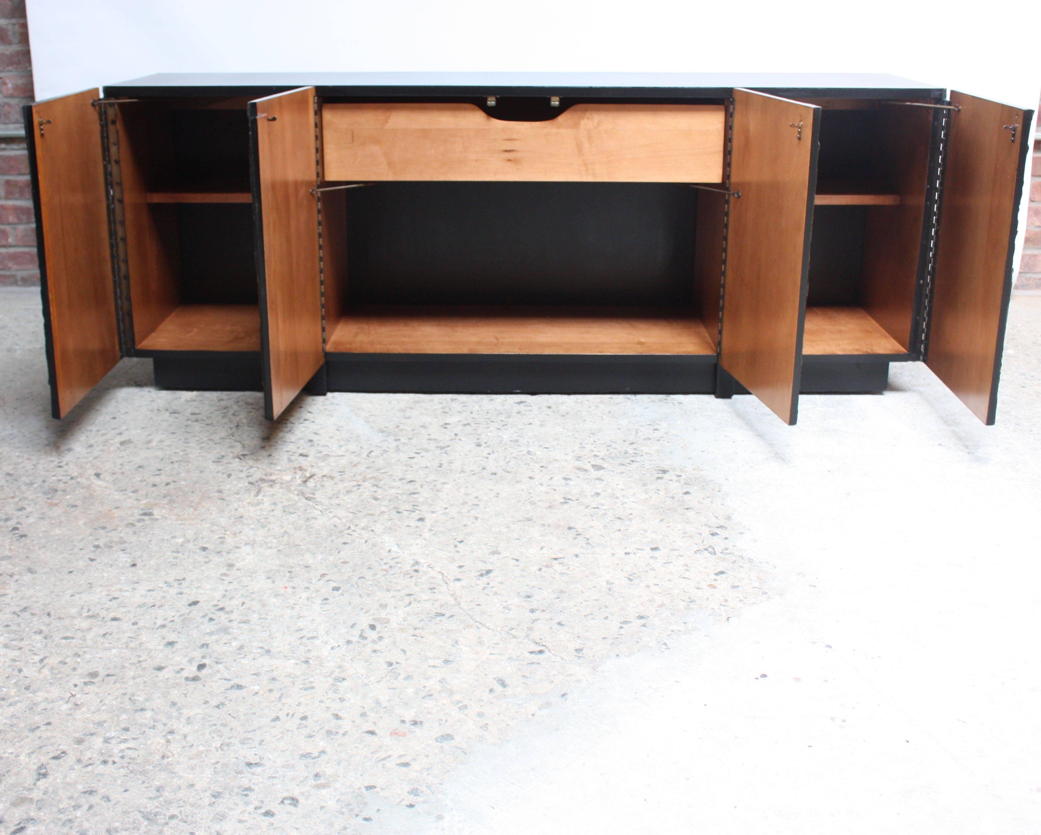 Molded Brutalist Four-Panel Credenza by Adrian Pearsall for Craft Associates