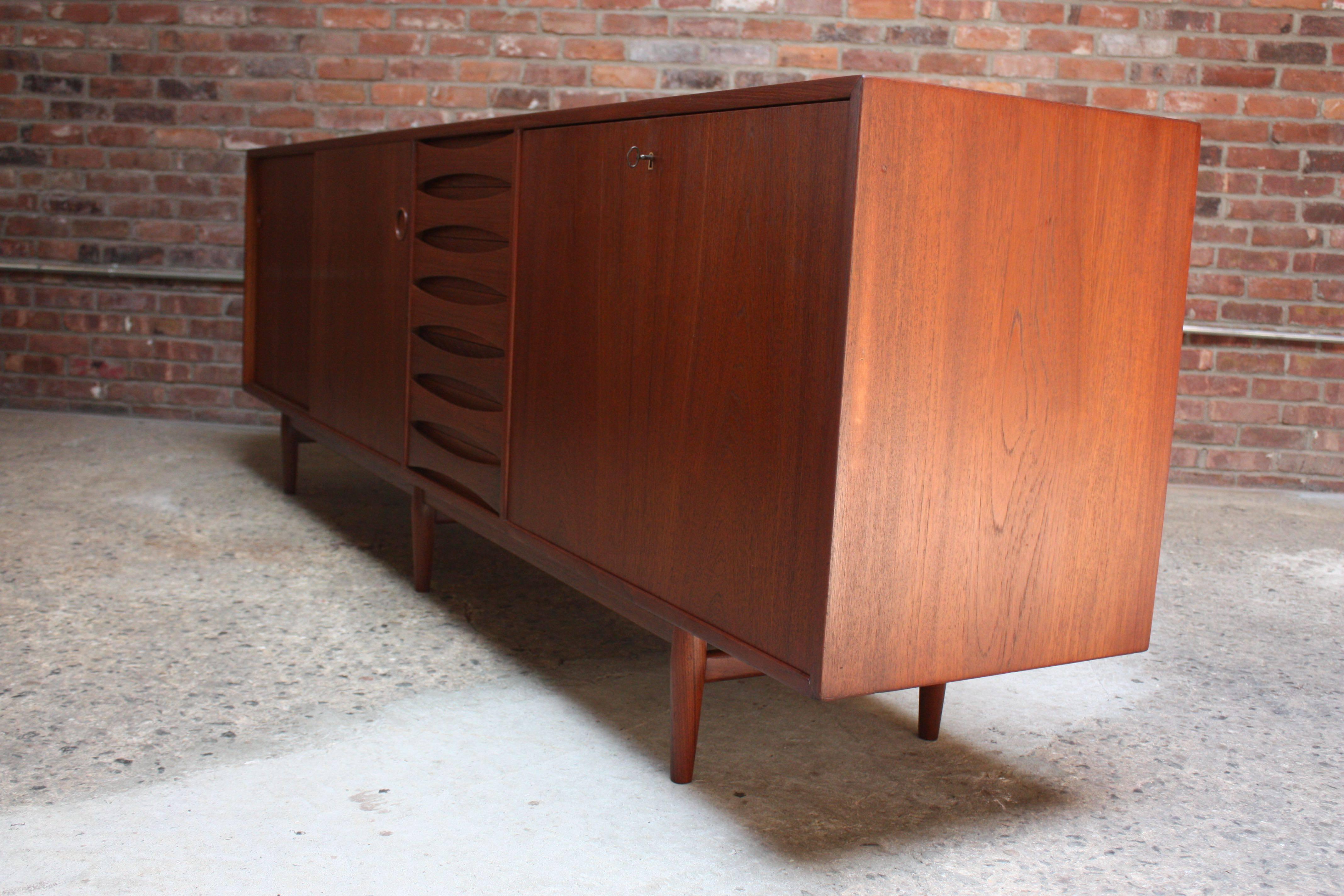 Mid-Century Modern Arne Vodder Teak Credenza with Reversible Doors