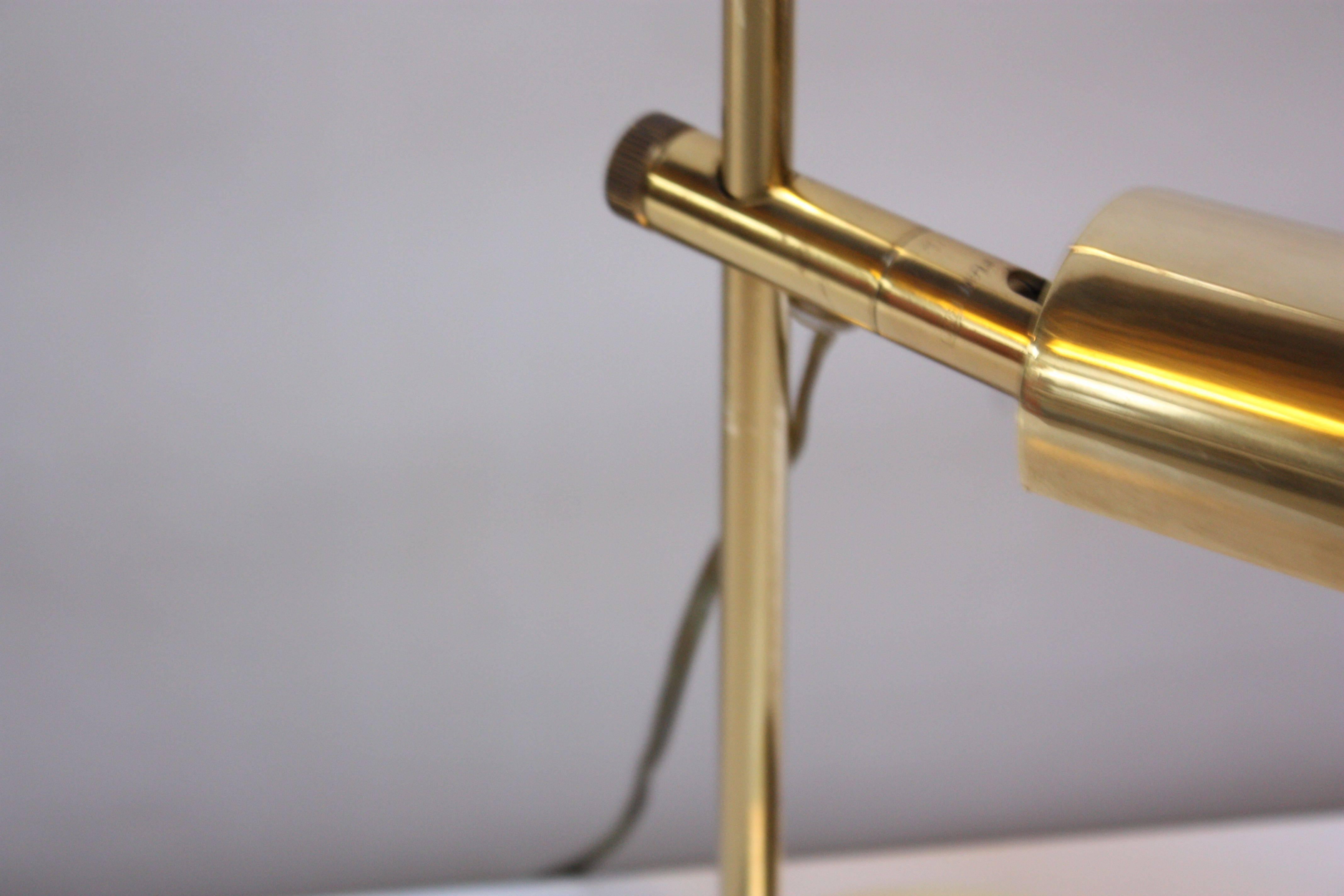 Mid-20th Century Koch & Lowy Brass Articulating Table Lamp