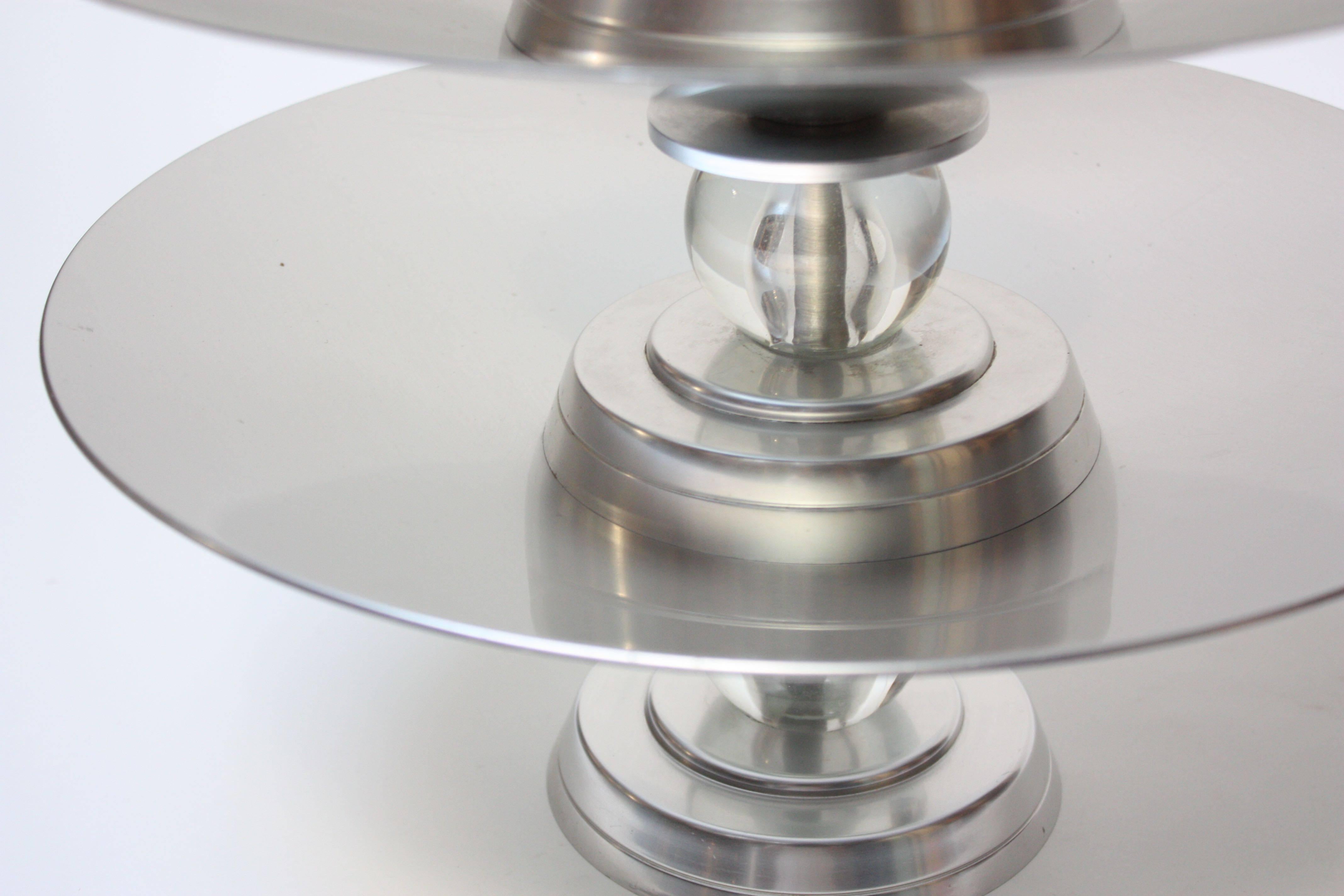 Set von drei Deko-Aluminium-Kompotten „Stratford“ von Lurelle Guild für Kensington (Art déco) im Angebot