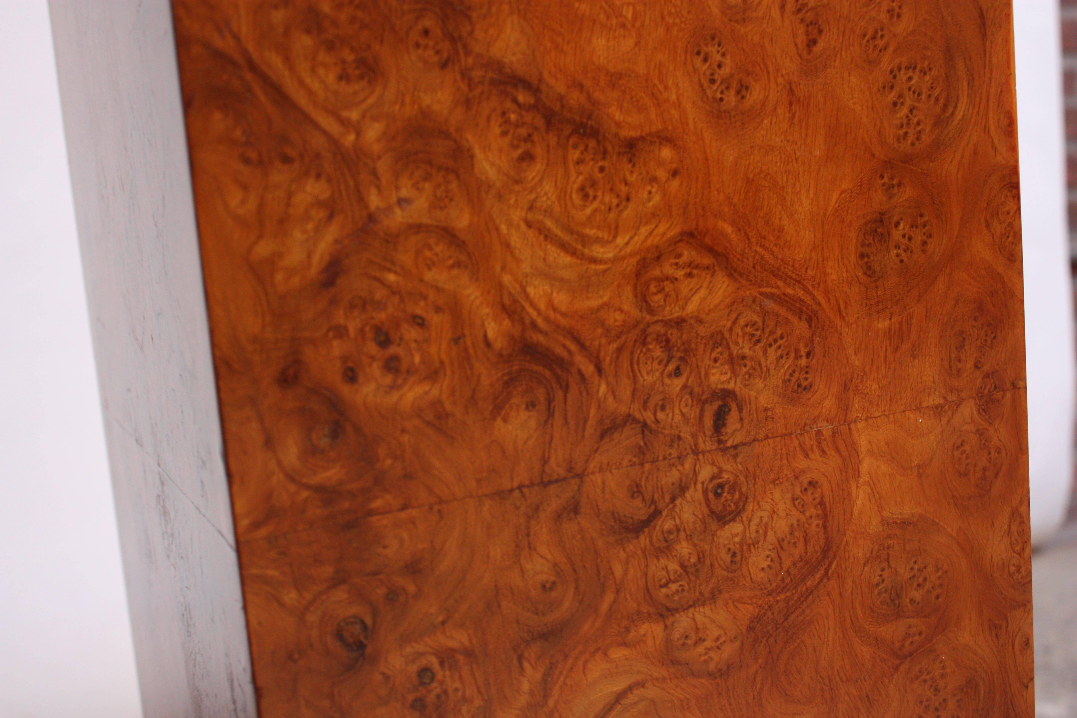 Midcentury Bookmatched Burl Pedestal / Column by Mario Genovese In Good Condition In Brooklyn, NY