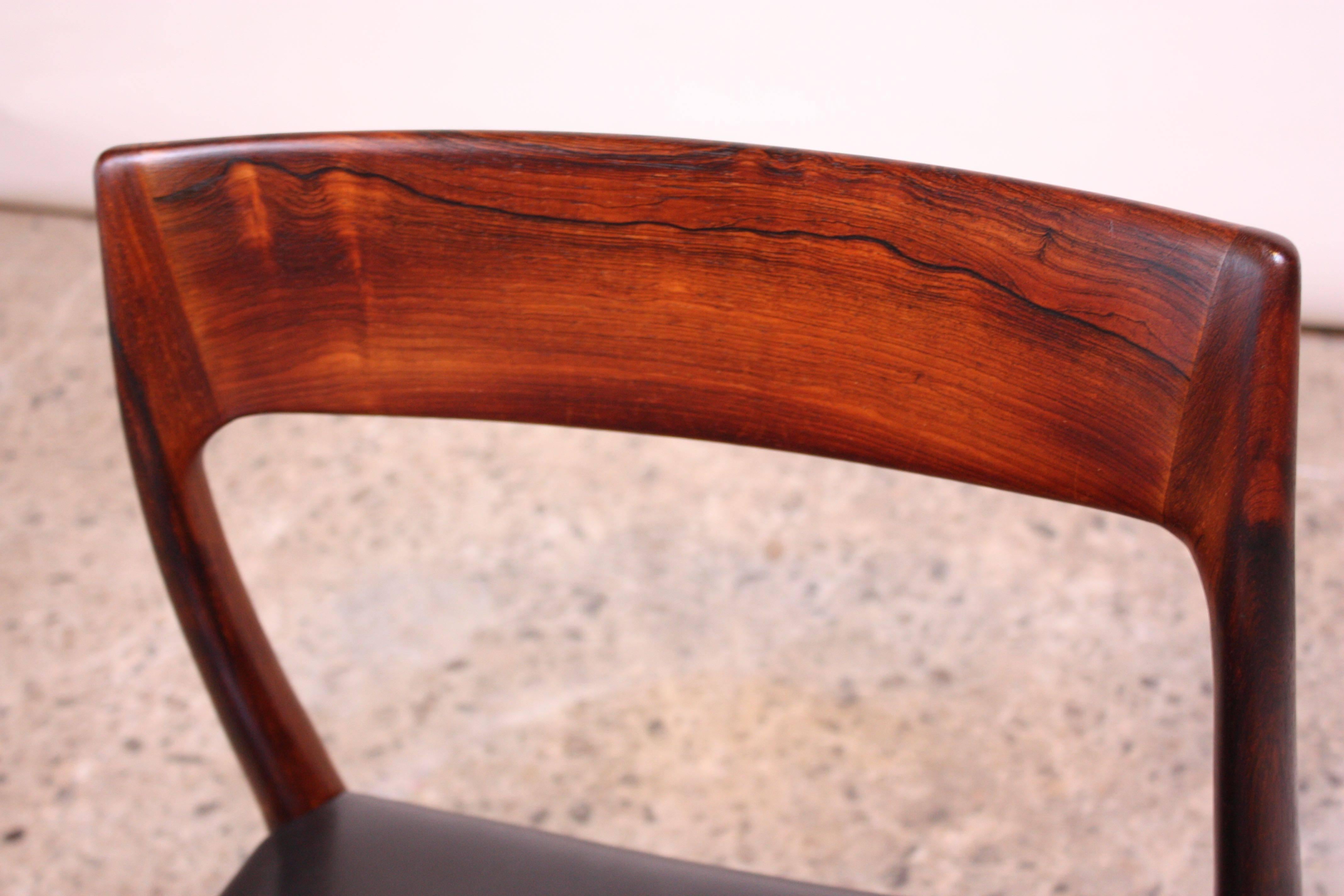 Set of Six Rosewood #77 Dining Chairs by Niels O. Møller 2