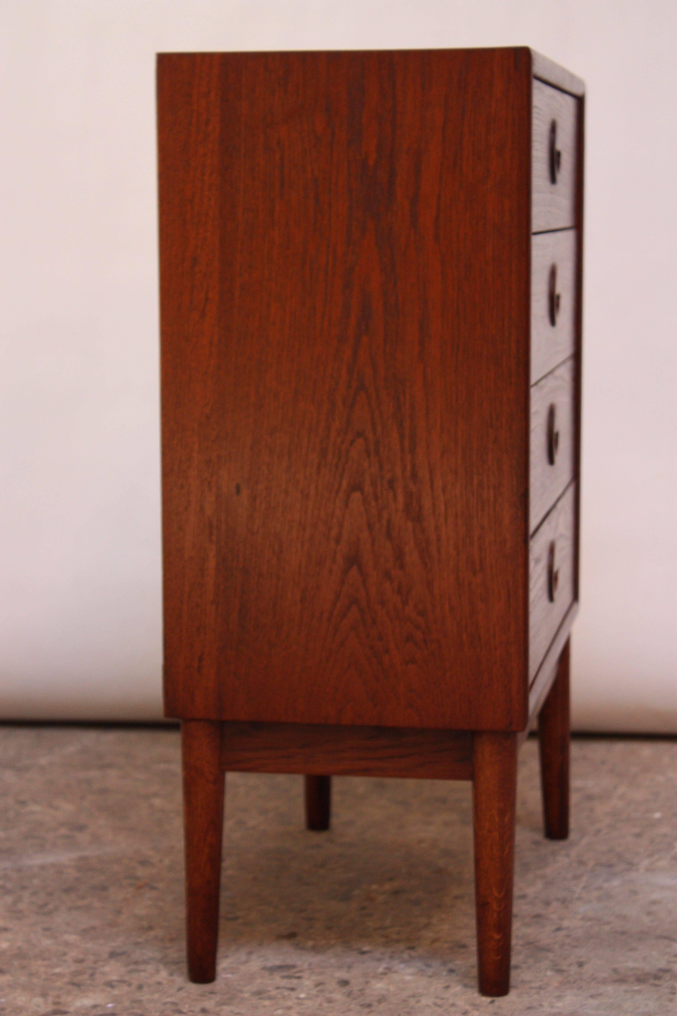 Petite Danish Modern Teak and Oak Chest 1