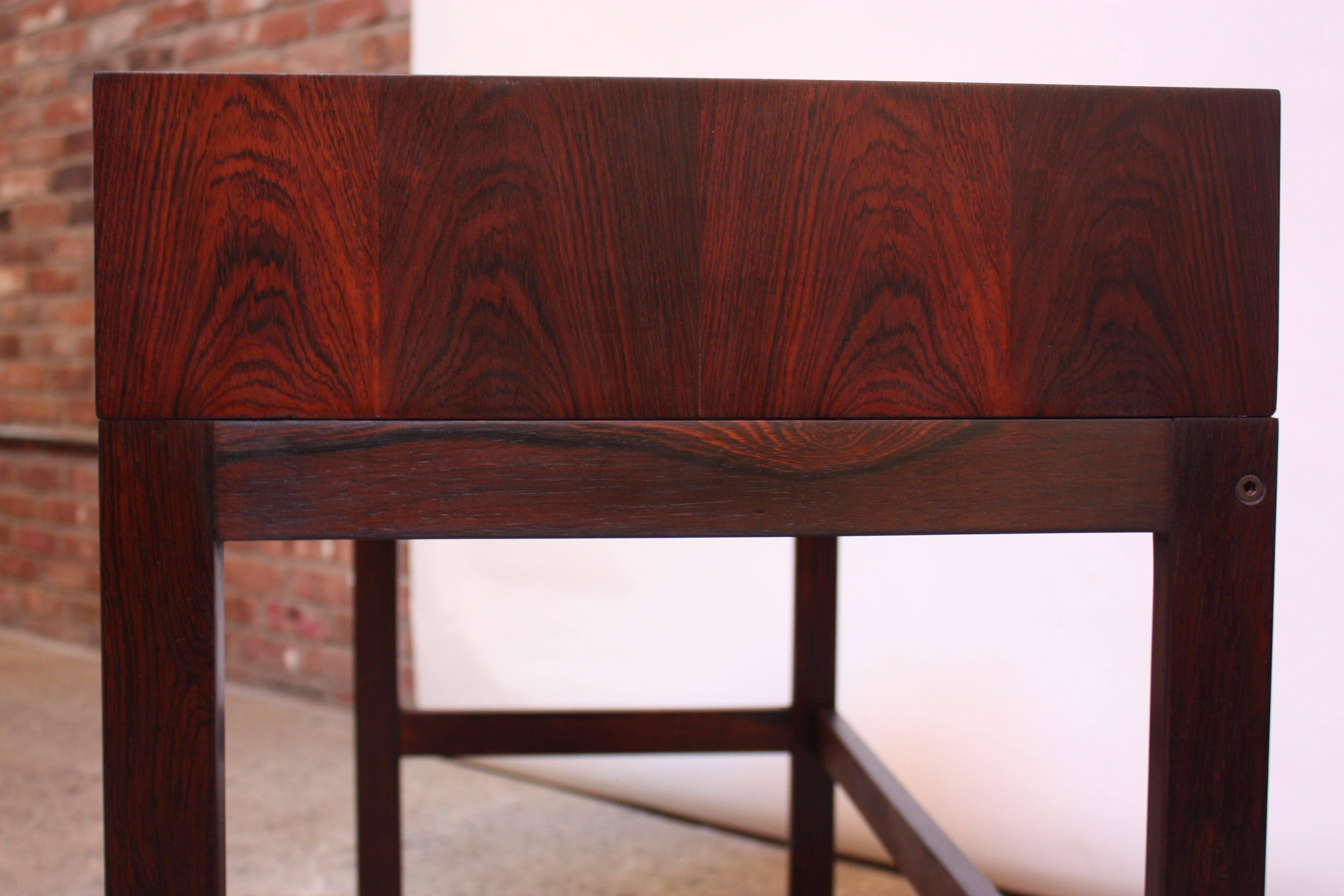 Diminutive Danish Modern Rosewood Desk by EJM Skive 3