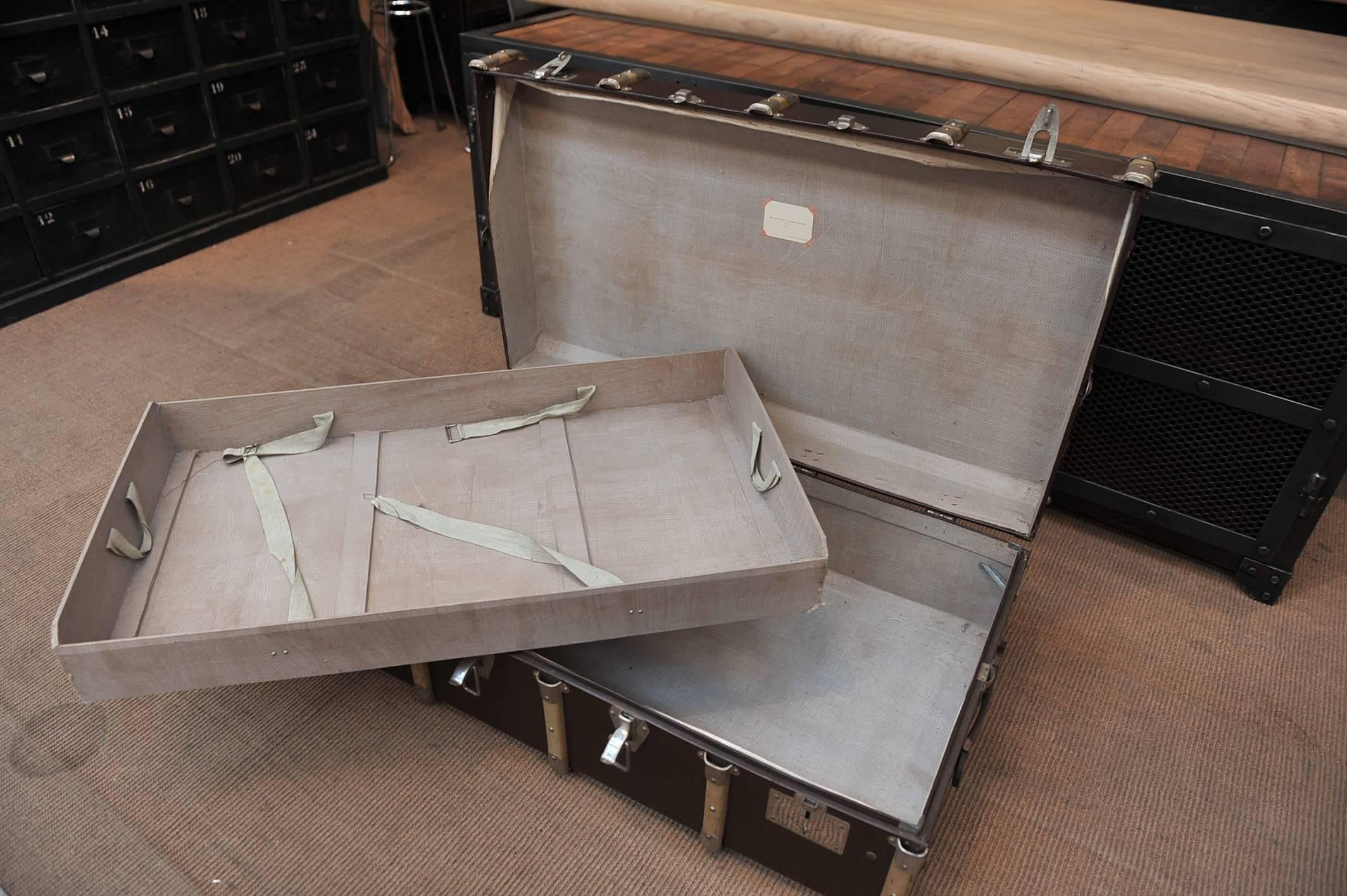 Vintage French Traveling Suitecase Trunk Luggage 2