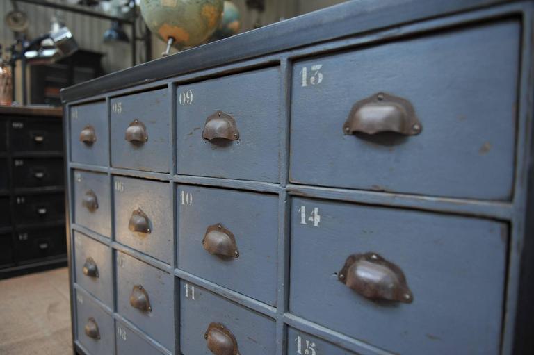 Pine Hardware Store Industrial Drawer at 1stdibs