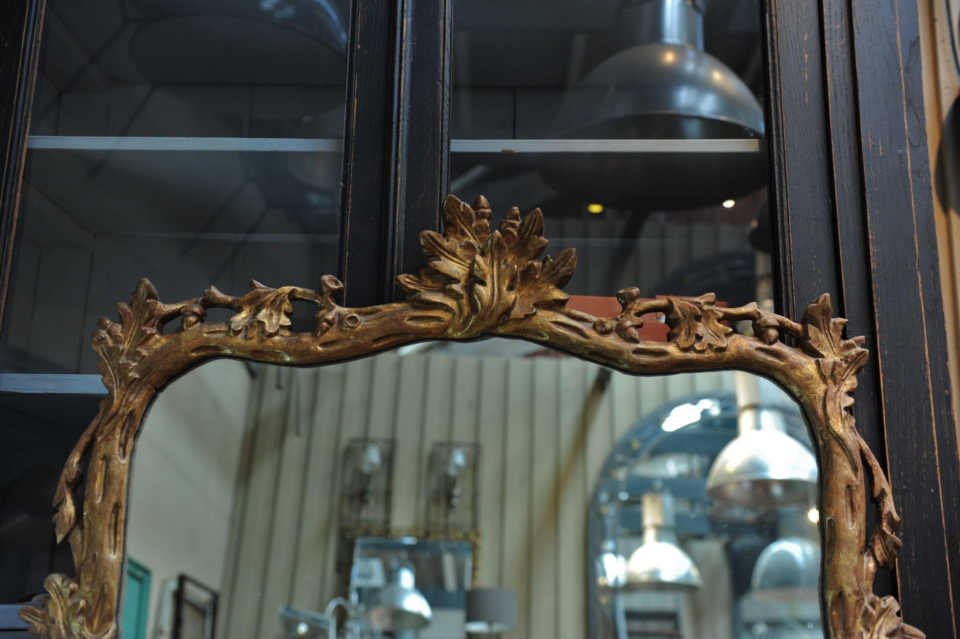 French Louis XV Style Giltwood Mirror Neoclassical, circa 1950 5