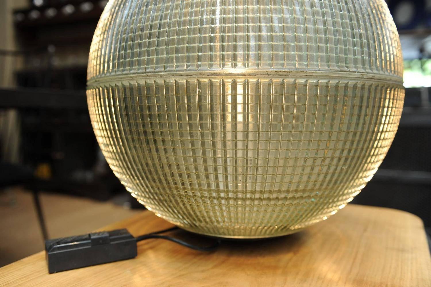  Large Glass Holophane Globe Street Light in Desk or Table Light 1